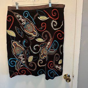 Boden Embroidered Skirt